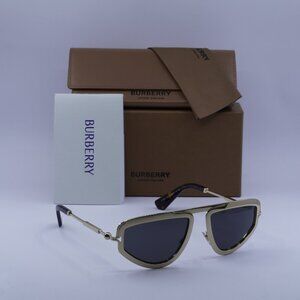 Burberry BE3150 110987 Geometric Sunglasses - Gold/Grey